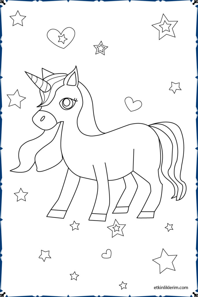 unicorn boyama sayfası