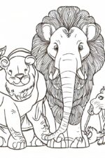 aslan-fil-zurafa-geyik-boyama