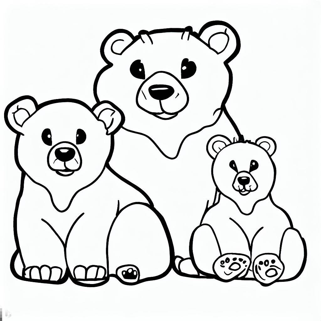 ayılar boyama resmi