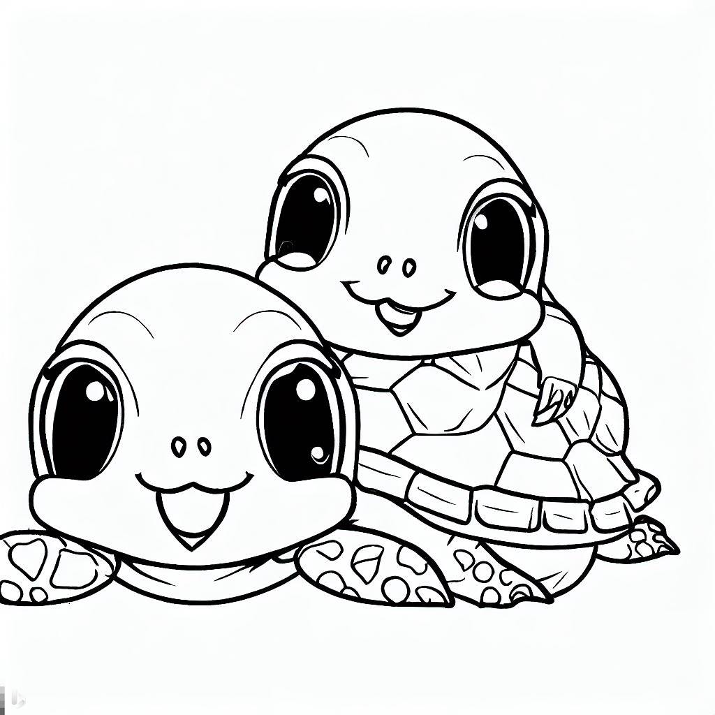 Kaplumbağalar Boyama Sayfaları