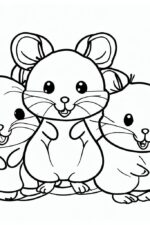 Sevimli Fareler Boyama Sayfası sevimli-fareler