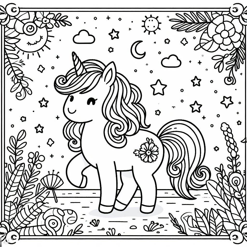 Unicorn Resimleri Boyama Sayfası