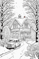 Karlı Manzaralar: Kış Temalı Boyama kis-boyama-1