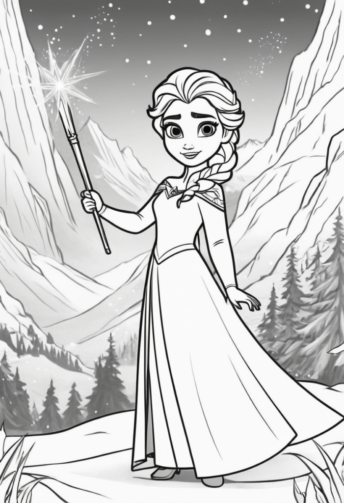 Buz Kraliçesi Elsa Boyaması