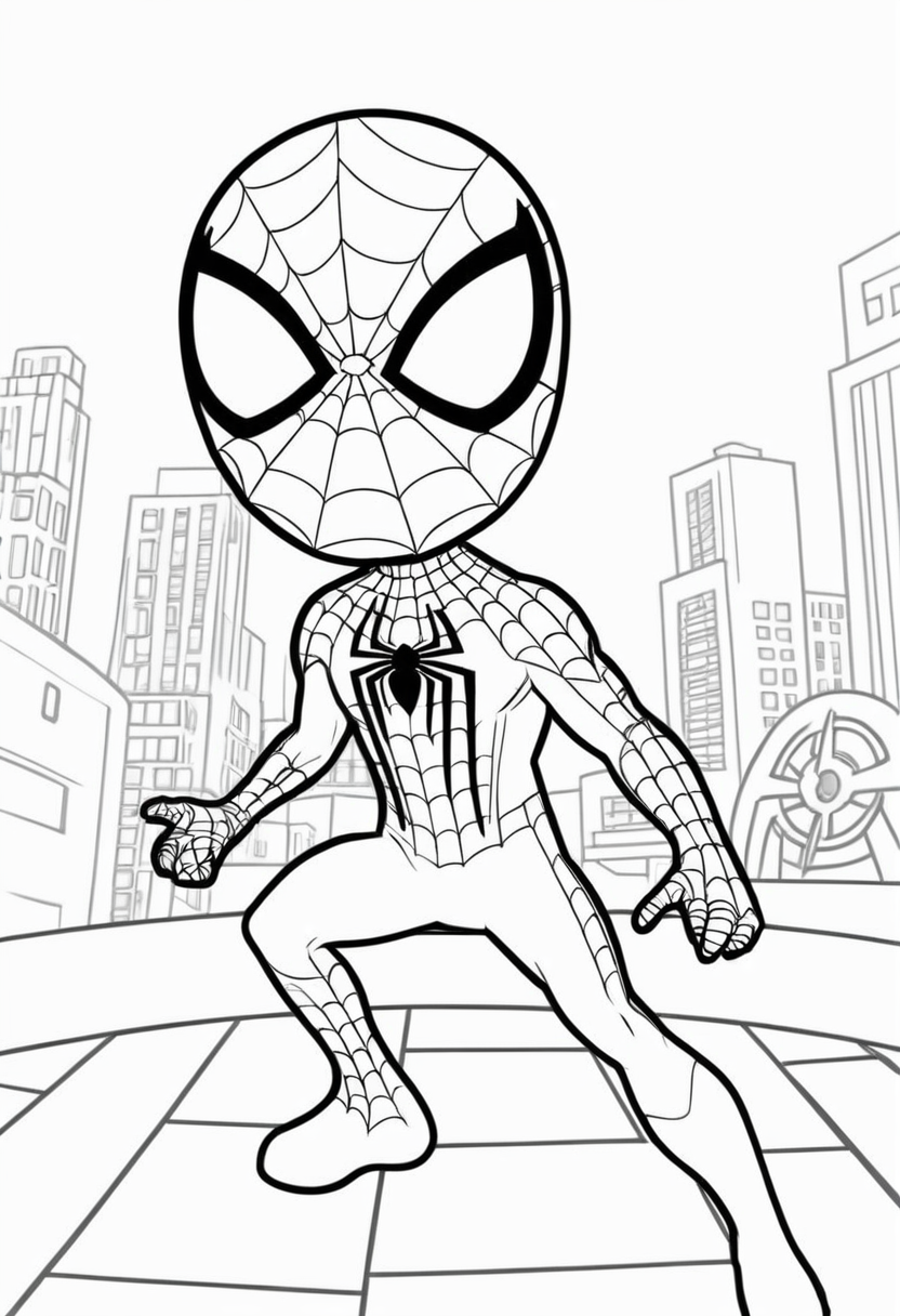 Eğlenceli Spider-Man Boyama Sayfaları spider-man-boyama-1