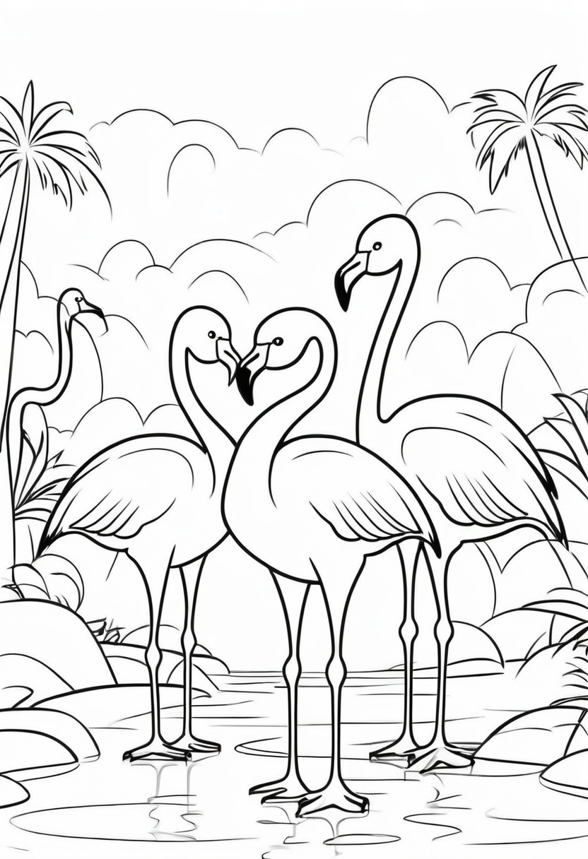 flamingo boyamaları