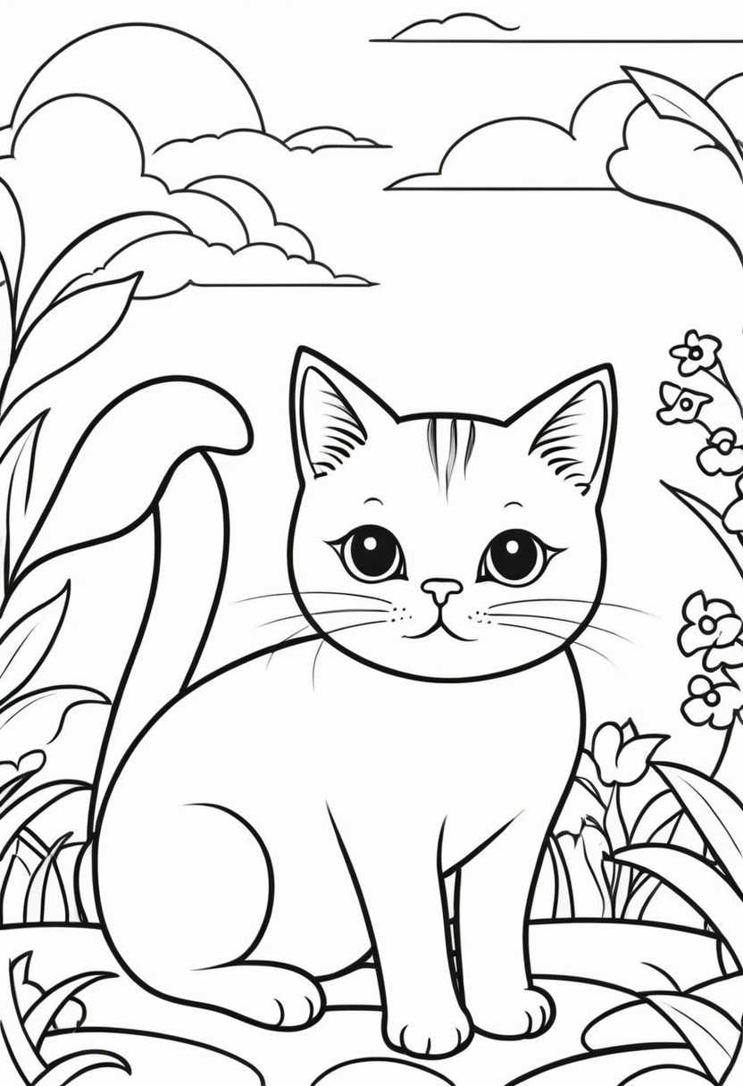 Okul Öncesi Kedi Boyama kedi-boyama