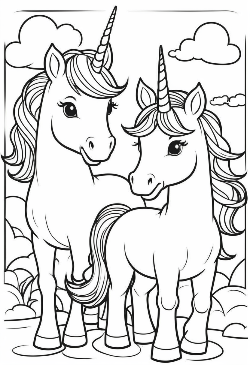 unicorn- boyaması yazdır