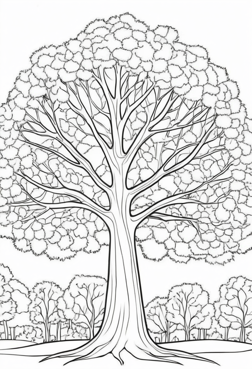 Ağaç Boyaması Yazdır ağaç boyaması