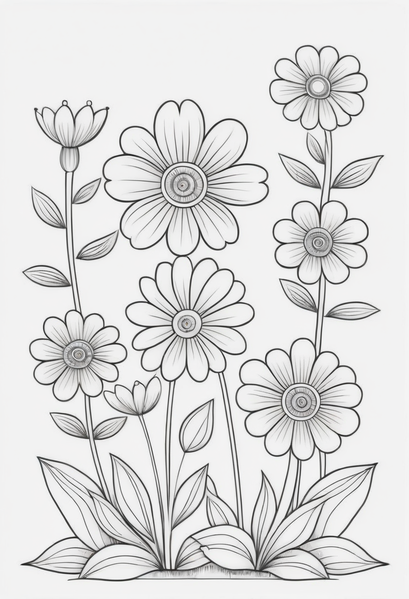 çiçek boyama okul öncesi yazdır