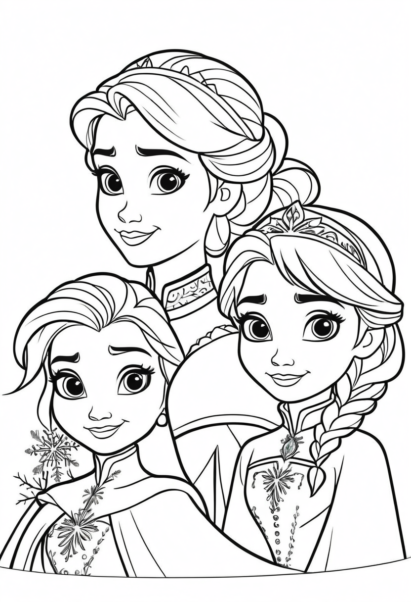 karlar ülkesi frozen karakterleri çocuklar için boyama