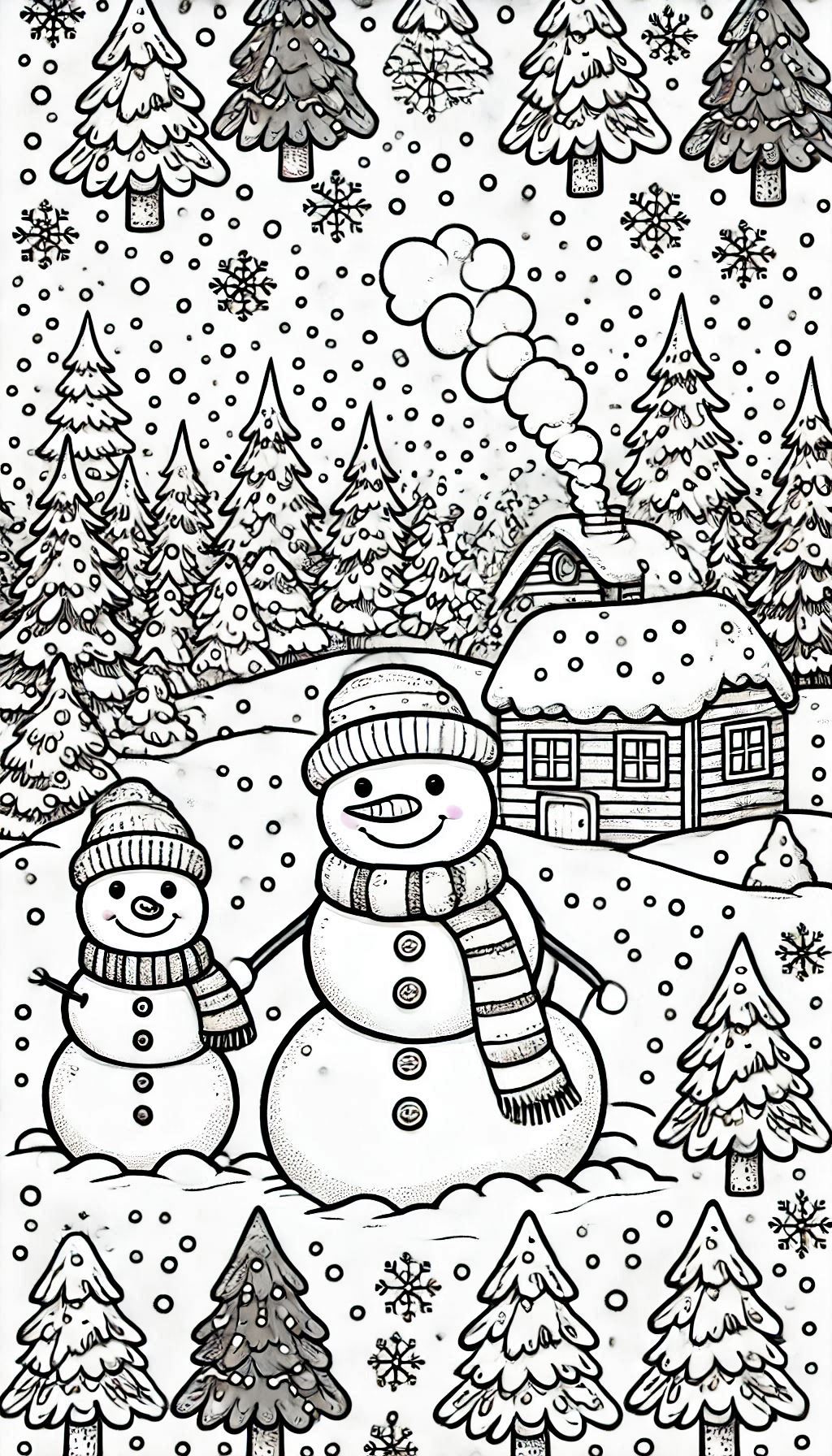 kış mevsimi boyama