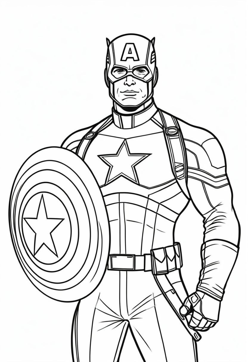 kaptan amerika boyama