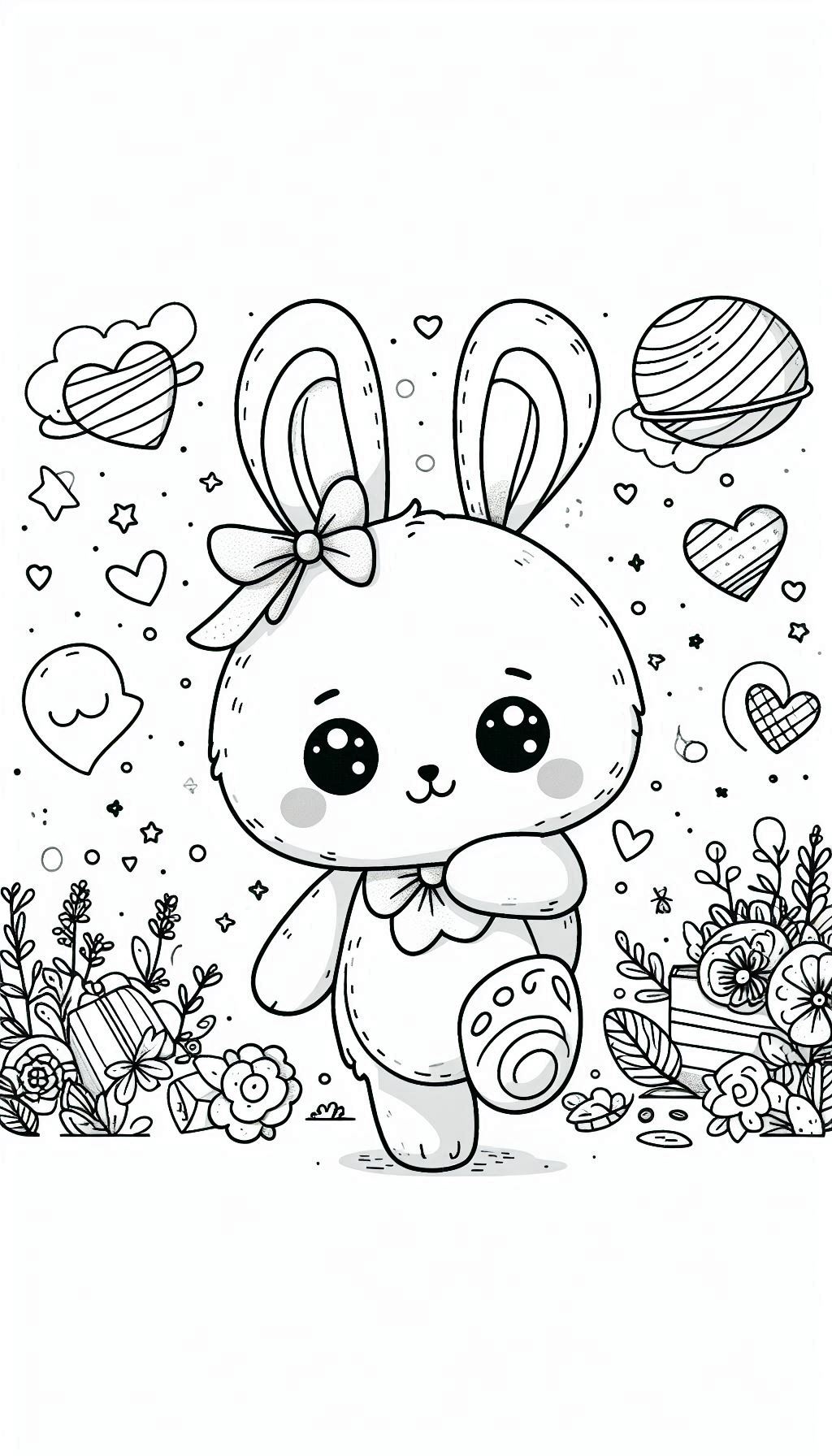 white cute “cute” coloring page activity that can be used in preschool coloring days. Let the backgr