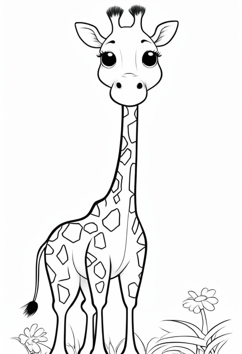 zürafa boyama