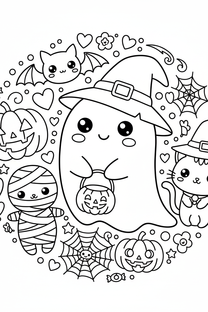 Halloween Bayramı Boyama Sayfası