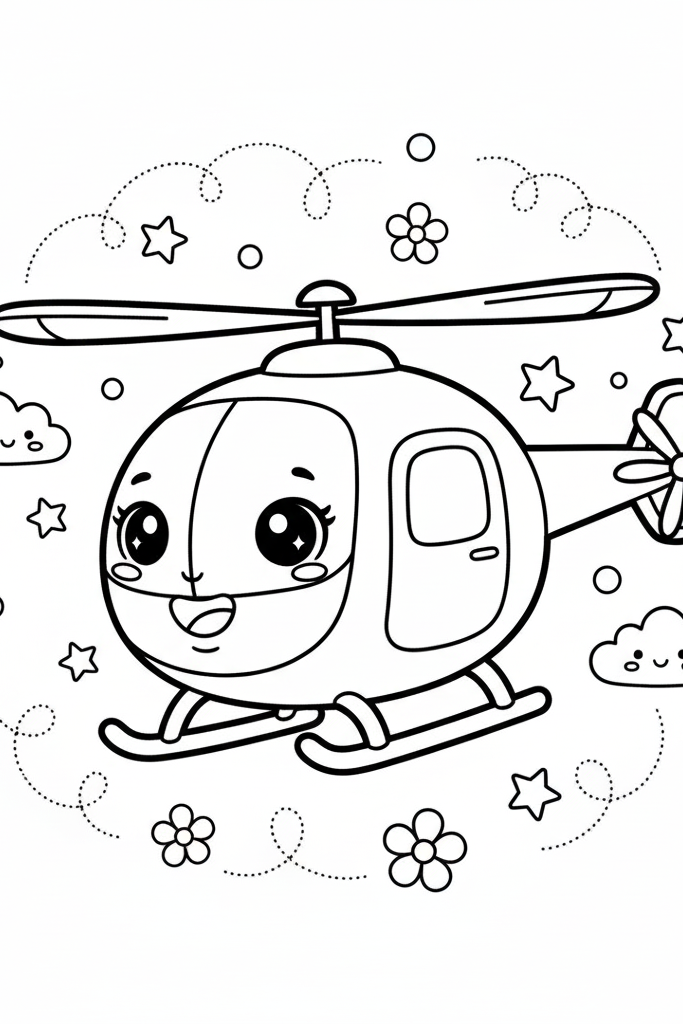 Helikopter Boyama Sayfası