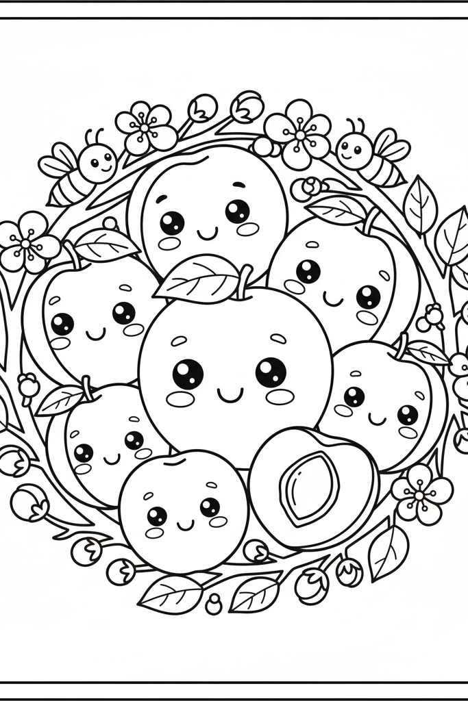 Kayısı Boyama Sayfası