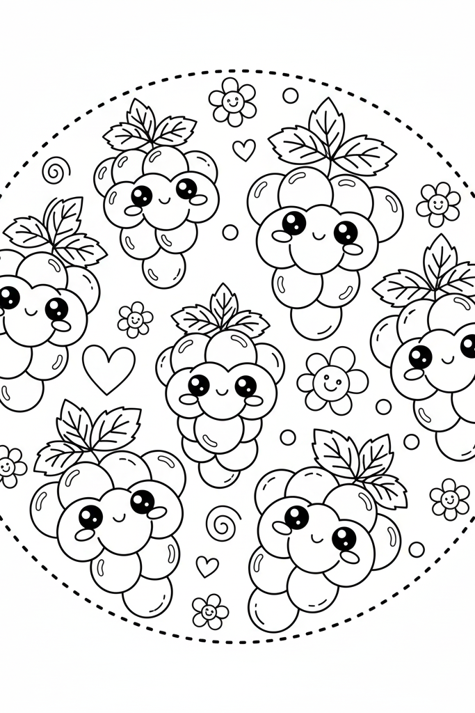 Üzüm Boyama Sayfası