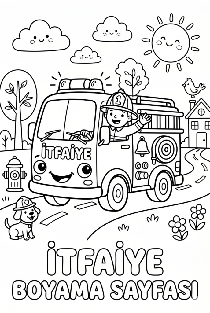 İtfaiye Boyama Sayfaları