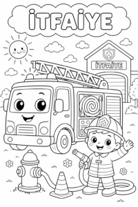 itfaiye boyama sayfası