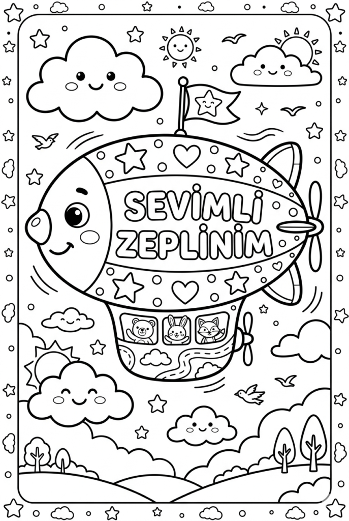 Zeplin Boyama Sayfası
